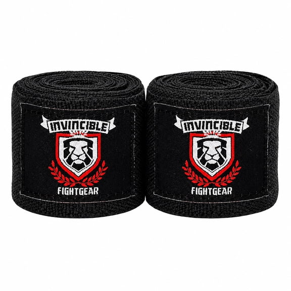 Ultimate 180-Inch Mexican Style Elastic Hand wraps,Boxing Kickboxing Muay Thai MMA Wraps for Men and Women, Black, Sold as a Pair