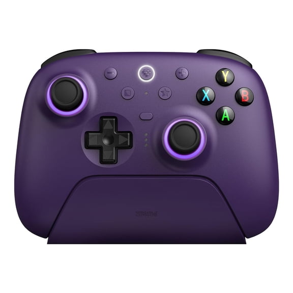 Ultimate 2 Wireless Controller for Windows PC Apple Steam & Android Gaming Controller with R Joysticks Hall/Tactile Triggers Motion Control RGB Fire Ring 1000Hz Polling Rate Purple