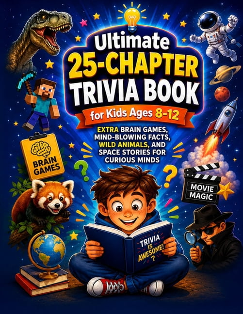 Ultimate 25-Chapter Trivia Book for Kids Ages 8-12: Extra Brain Games ...