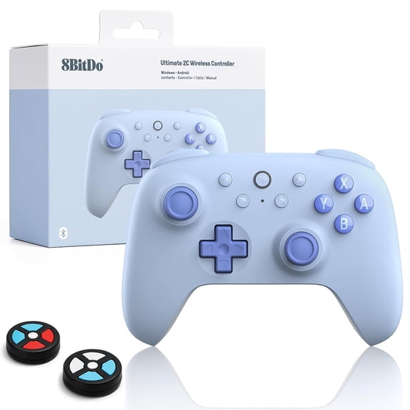 Ultimate 2C Bluetooth Controller for Switch/Switch 2 - Wireless Gaming Controller with Hall Effect Joysticks 6-Axis Motion Control Remappable L4/R4 Bumpers & Turbo Function(Blue)