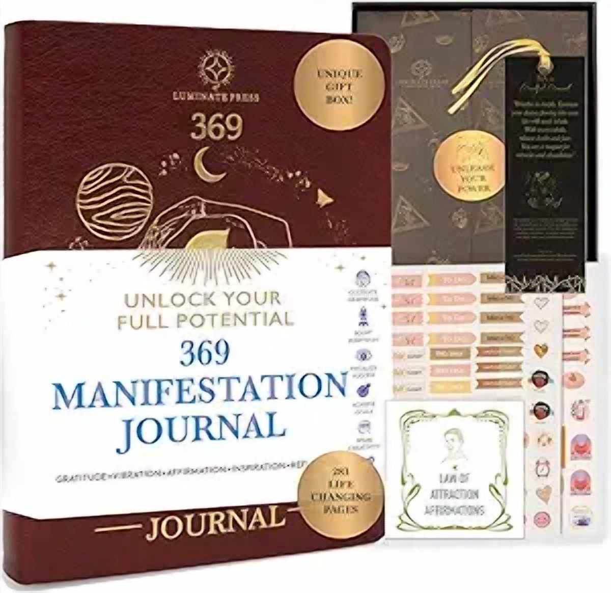 The Ultimate 369 Manifestation Journal - Transformative Law of Attraction Book to Unlock Your Limitless Potential - Presented in Luxurious Gift-Ready Packaging