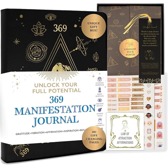 The Ultimate 369 Manifestation Journal - Transformative Law of Attraction Book to Unlock Your Limitless Potential - Presented in Luxurious Gift-Ready Packaging