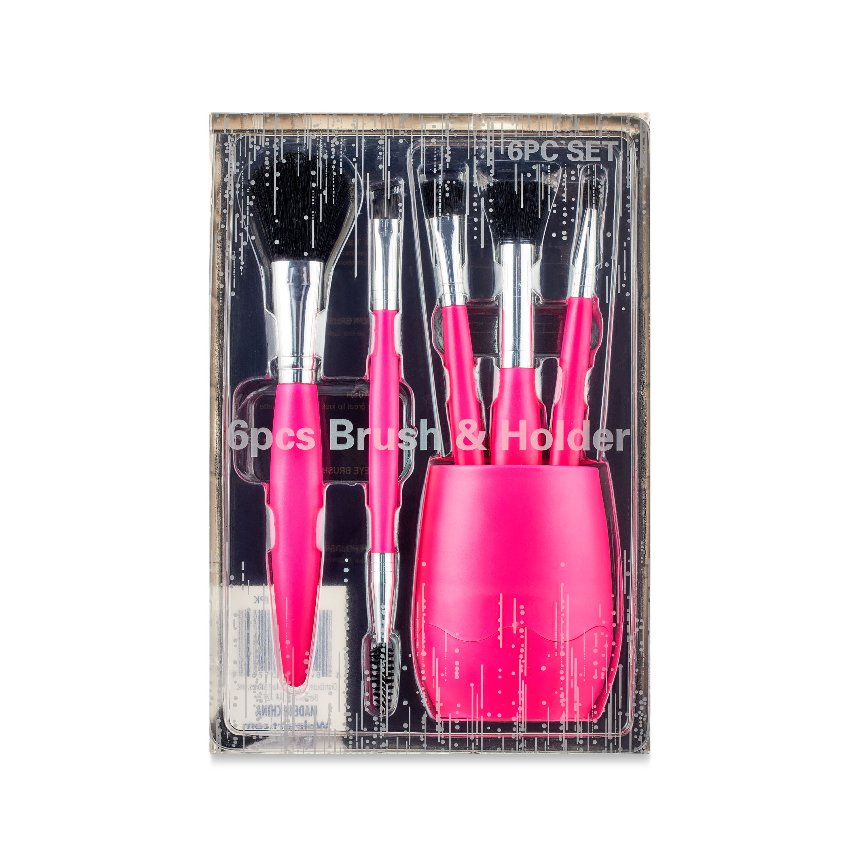 Ultimate 5-Piece Makeup Brush Set with Brush Holder, Pink - Walmart.com