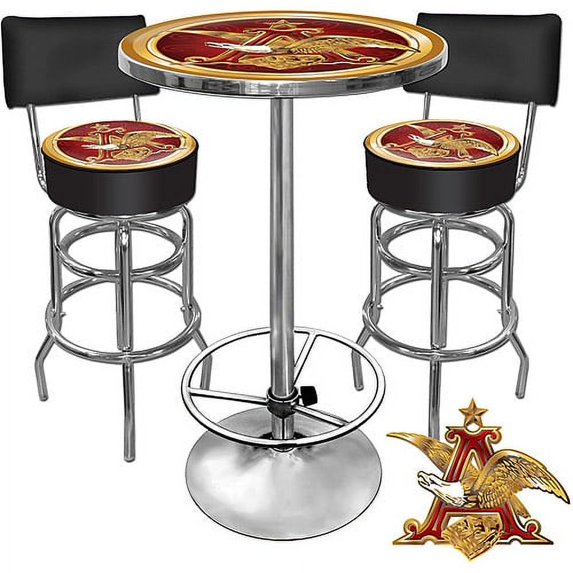 Ultimate A & Eagle Gameroom Combo - 2 Bar Stools And Table