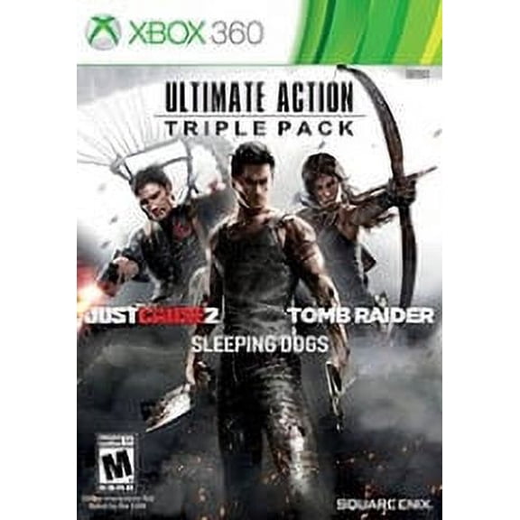 Pre-Owned Ultimate Action Triple Pack Just Cause 2, Sleeping Dogs, Tomb Raider - Xbox 360