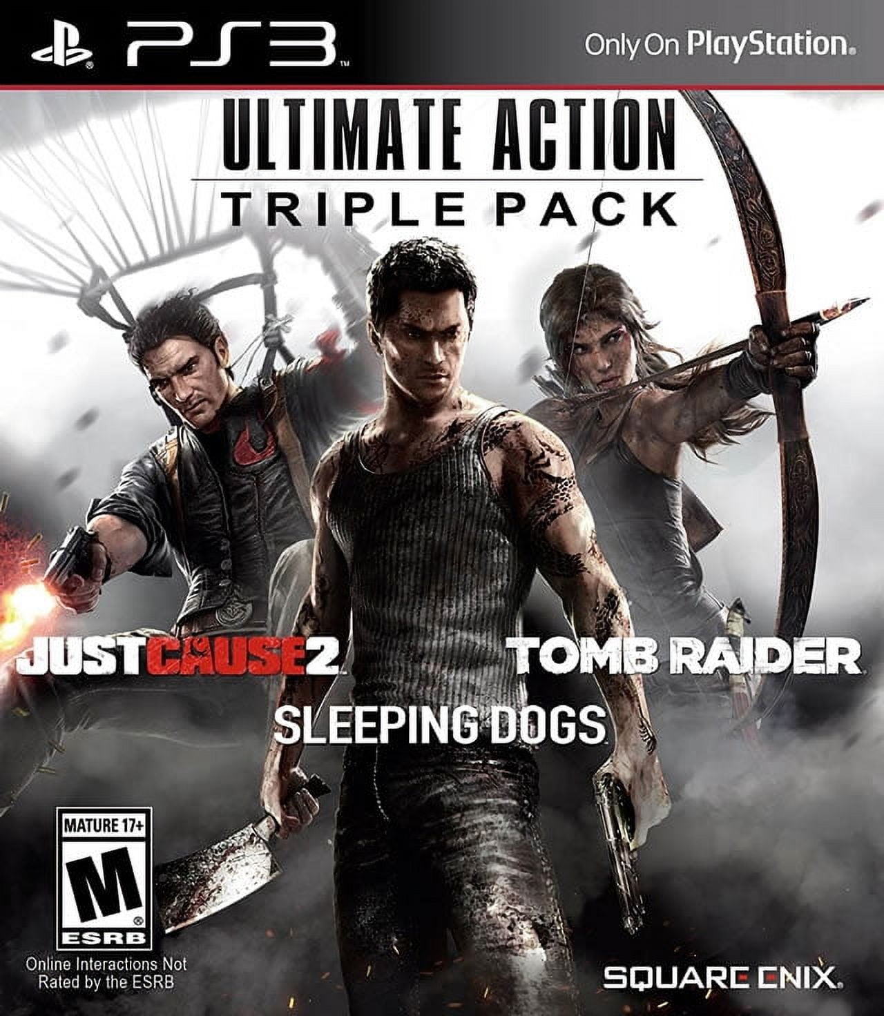 Ultimate Action Triple Pk (Just Cause 2/Tomb Raider/Sleeping Dogs), Square  Enix, PlayStation 3, 662248916200 