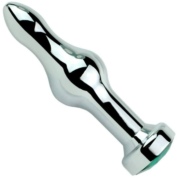 Ultimate Anal Plug with Jewel | Heavy Aluminum | Curved Design for Maximum Pleasure | Easy to Clean | Storage Bag Included | Perfect for Beginners & Experienced Users | Stylish & Sensational