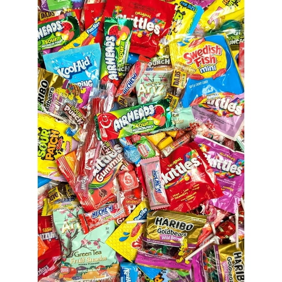 Ultimate Assorted Candy Party Mix - 12 LB Bag - Fun Size Skittles, Sour Patch, Nerds, Jolly Ranchers Lollipops, Fruit Chews, Smarties, & More - Valentine's Day - Mega Variety Bulk Candy Assortment -