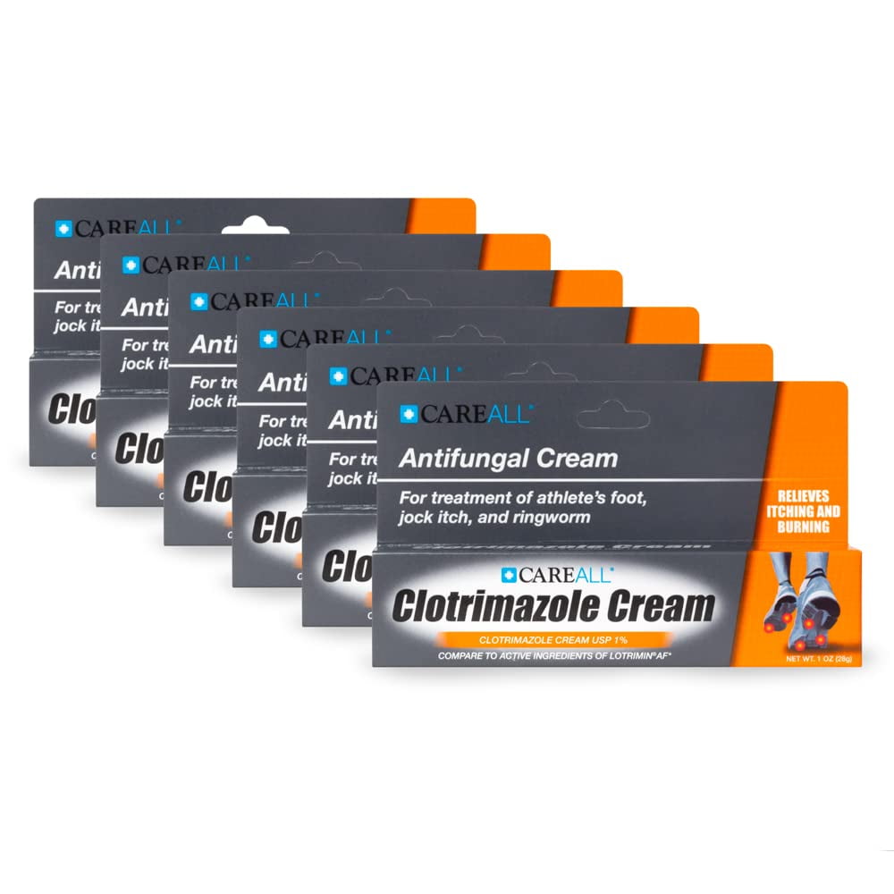 Ultimate Athlete's Foot & Jock Itch Solution 6 Pack Clotrimazole Antifungal Cream 1 USP