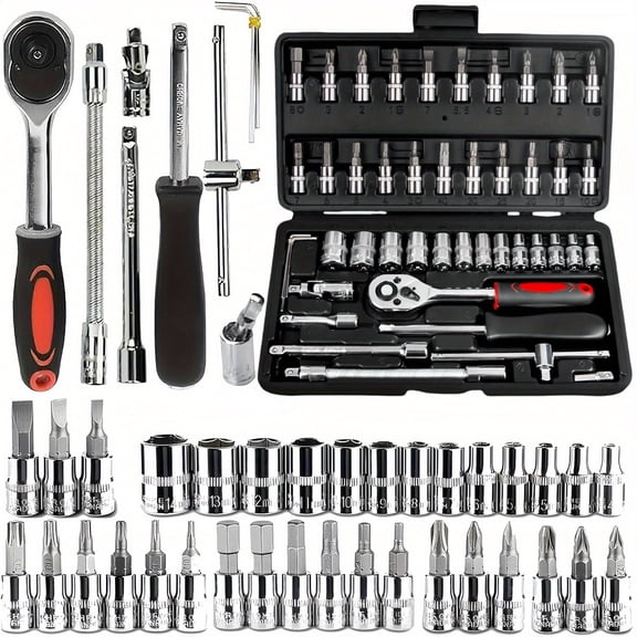 Ultimate Auto Mechanic Tool Kit - Premium Ratchet Torque Wrench & Diverse Screwdriver Set - Ultra-Portable, All-In-One Solution For Car, Bike, & Motorcycle Maintenance