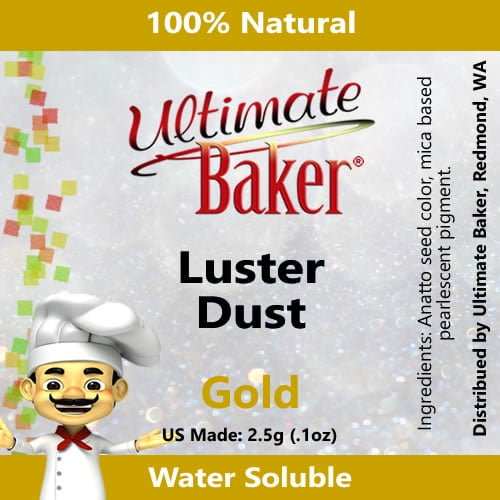 Ultimate Baker Gold Luster Dust - Kosher Certified Edible Natural Gold Dusting Powder (5grams Gold Dust)