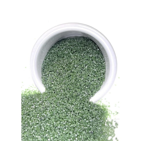 Ultimate Baker Holly Green Sanding Sugar - Kosher Certified Natural Medium Crystal Holly Green Cake Decorating Sugar (1lb Bag)