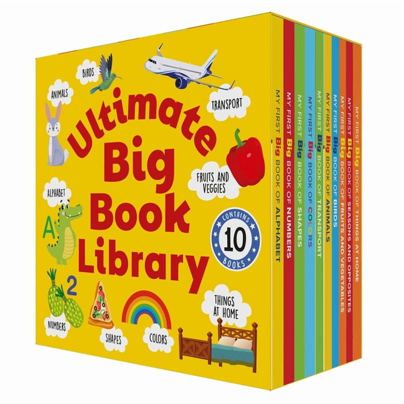 My First Big Book Library (10 Book Tuck-Box): A Boxset of 10 Illustrated Board Books for Preschool Kids, Toddlers [Pengu, (Board Book)