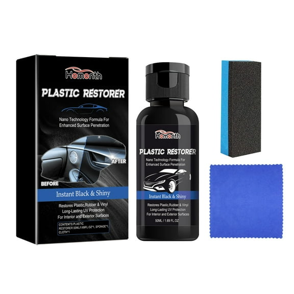Ultimate Black Plastic Restorer - Enhance Faded Trim with Long-Lasting UV Protection - Pack of 1