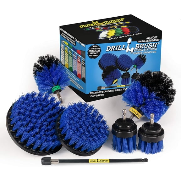 Ultimate Boat Cleaning Kit with 7 Inch Extension - Pool Cleaning Accessories - Carpet Cleaner - Boat Deck Brush - Water Slide Cleaning Tool - Hot Tub - Pool Scrubbing Brush Set - Aquatic Cleaning Too