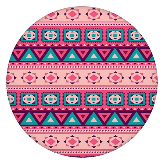Ultimate Boho Chic Round Table Cover, Elegant Floral Pattern with Full Elastic Edge, for 52 to 56 Inch Diameter Tables
