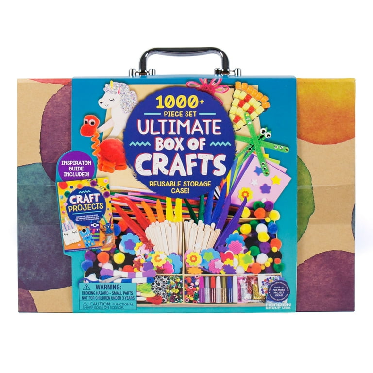 Ultimate Arts and Crafts Supplies Set 1000 Pieces Craft Gift Box