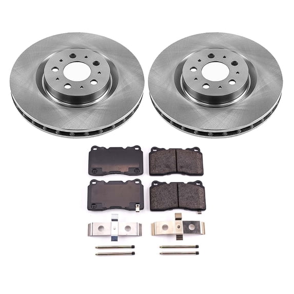 Ultimate Brakes Front Ceramic Brake Pad and Rotor Kit with Hardware WM80015