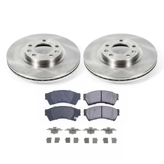 Ultimate Brakes Front Ceramic Brake Pad and Rotor Kit with Hardware WM80207 for Ford; Lincoln; Mazda; Mercury