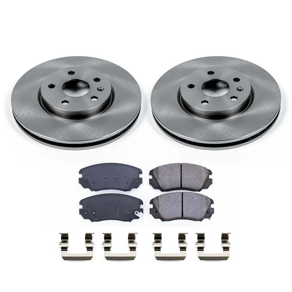 Ultimate Brakes Front Ceramic Brake Pad and Rotor Kit with Hardware WM80303 for Buick; Chevrolet; GMC; Saab