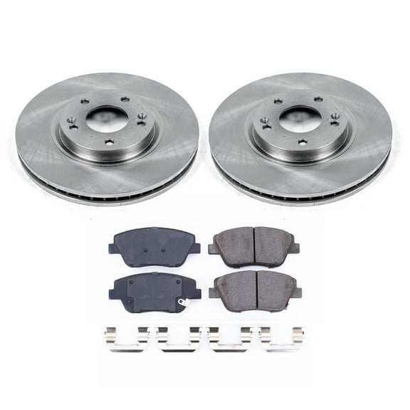 Ultimate Brakes Front Ceramic Brake Pad and Rotor Kit with Hardware WM80305 for Hyundai; Kia