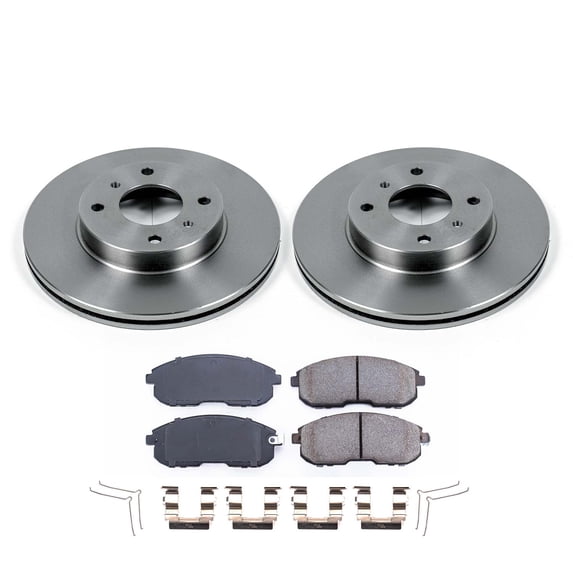 Ultimate Brakes Front Ceramic Brake Pad and Rotor Kit with Hardware WM80425