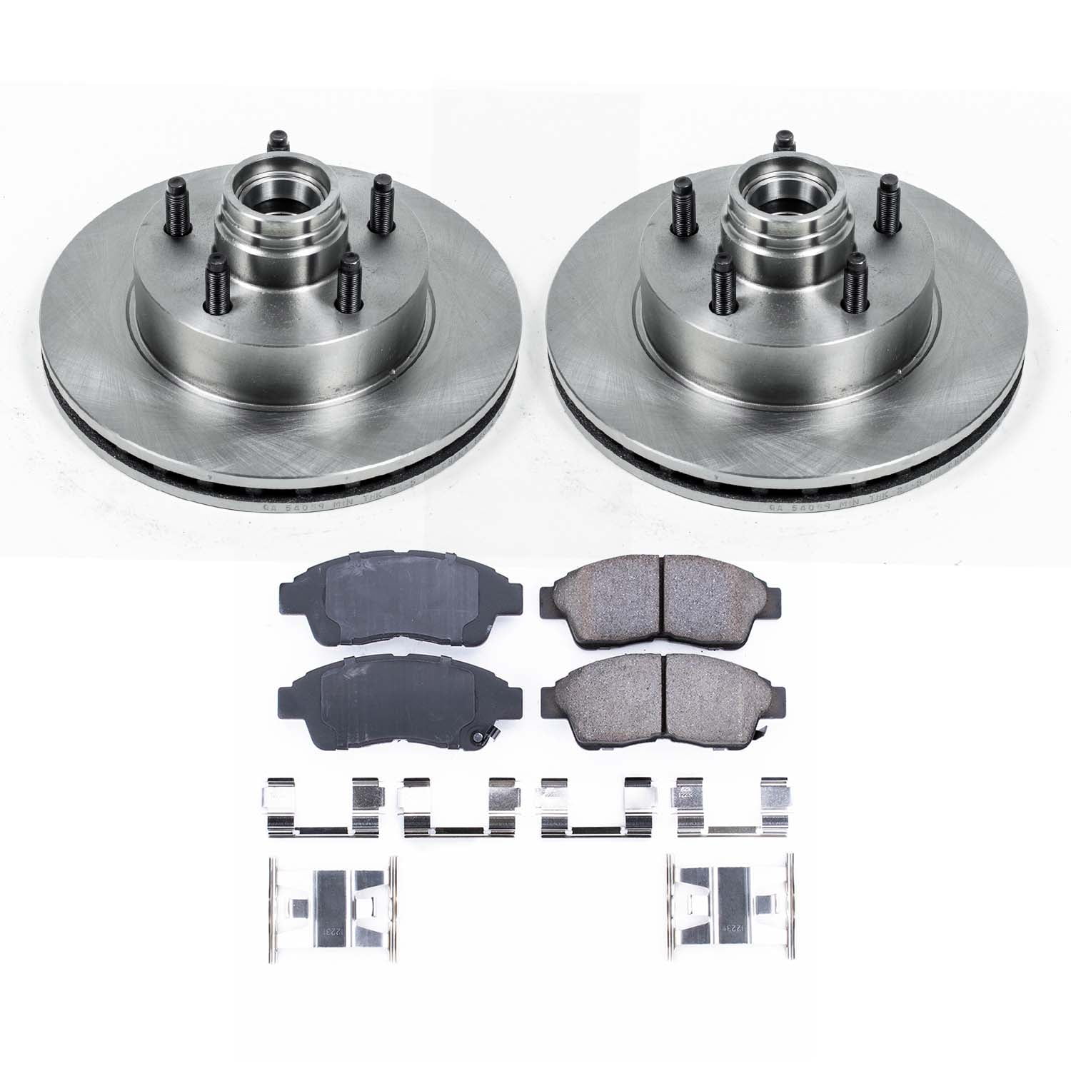 Ultimate Brakes Front Ceramic Brake Pad and Rotor Kit with Hardware WM80537