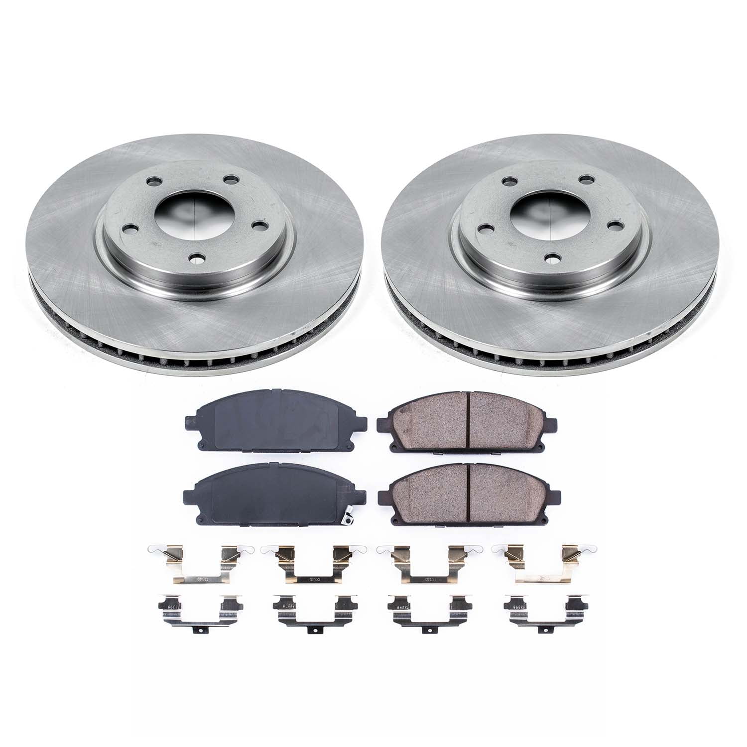 Ultimate Brakes Front Ceramic Brake Pad and Rotor Kit with Hardware WM80582