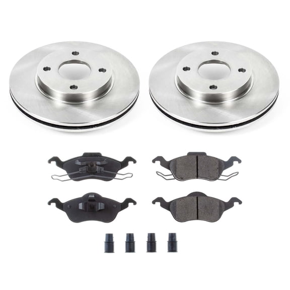 Ultimate Brakes Front Ceramic Brake Pad and Rotor Kit with Hardware WM80721