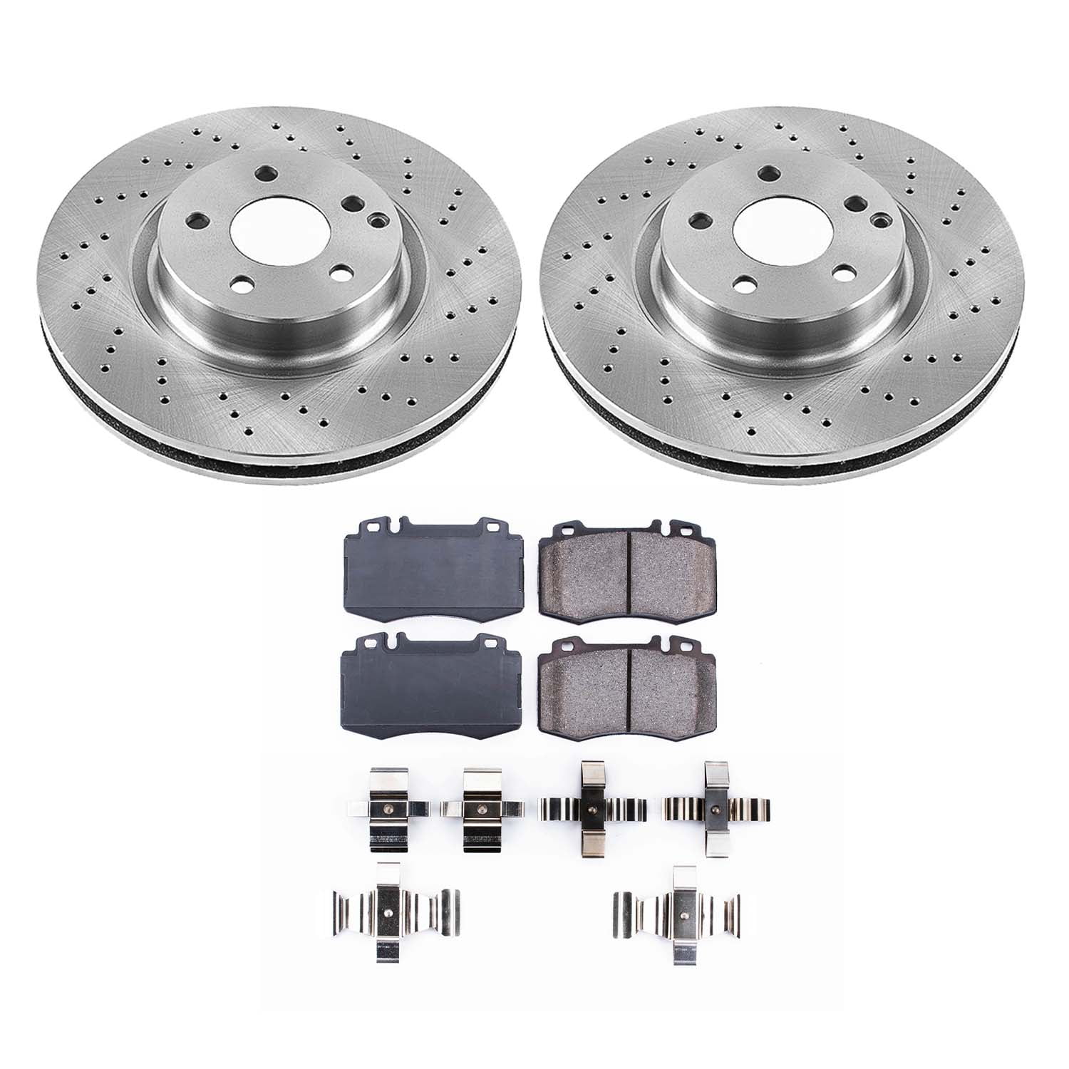 Ultimate Brakes Front Ceramic Brake Pad and Rotor Kit with Hardware WM80771