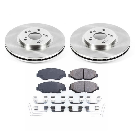 Ultimate Brakes Front Ceramic Brake Pad and Rotor Kit with Hardware WM80868