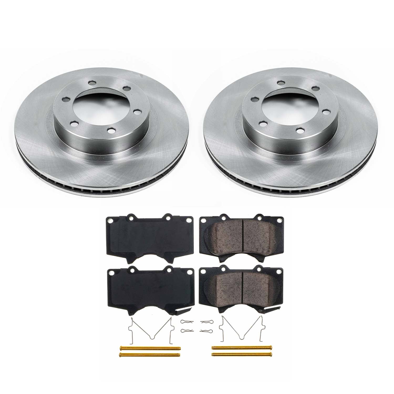 Ultimate Brakes Front Ceramic Brake Pad and Rotor Kit with Hardware WM80948