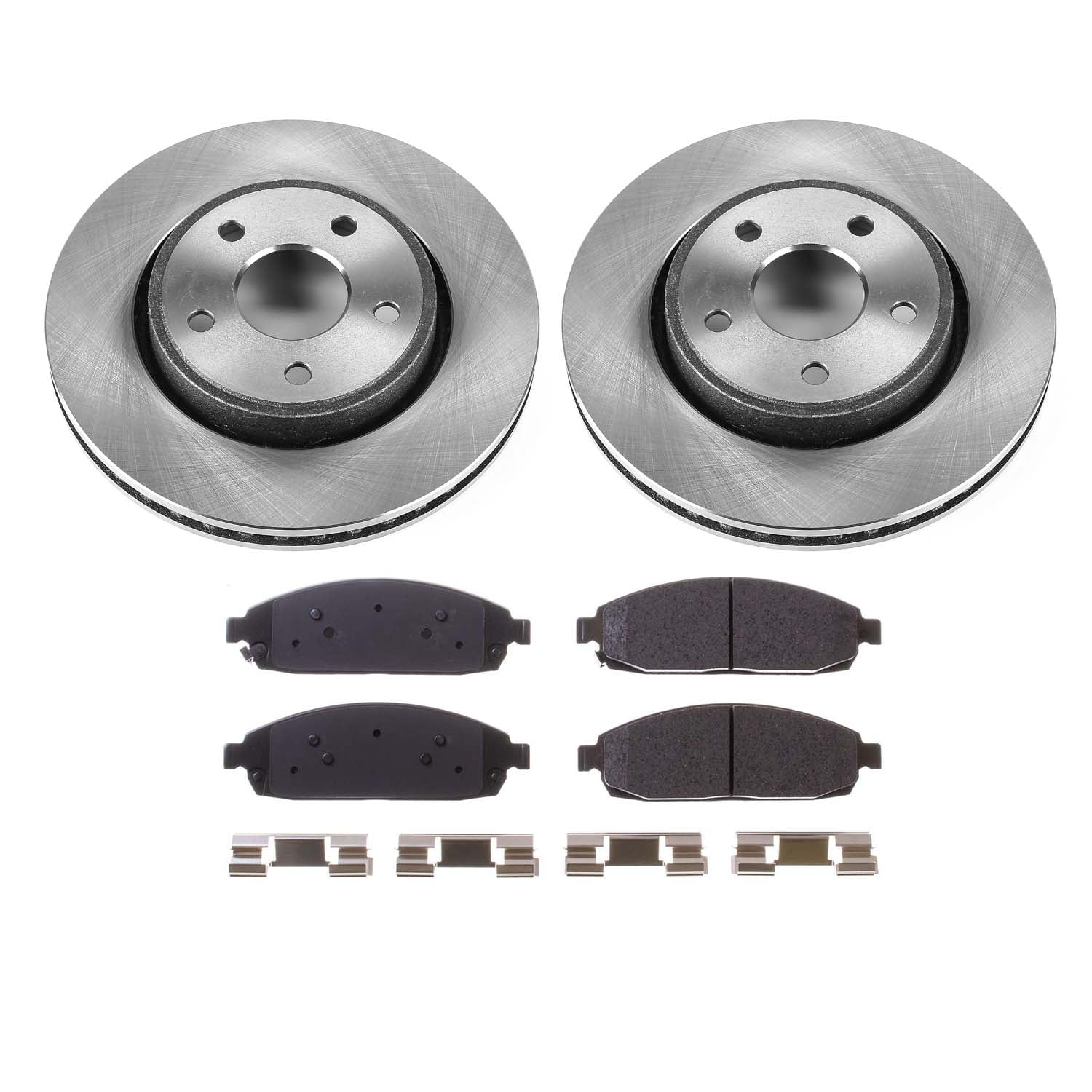 Ultimate Brakes Front Semi-Metallic Brake Pad and Rotor Kit with Hardware WM80116