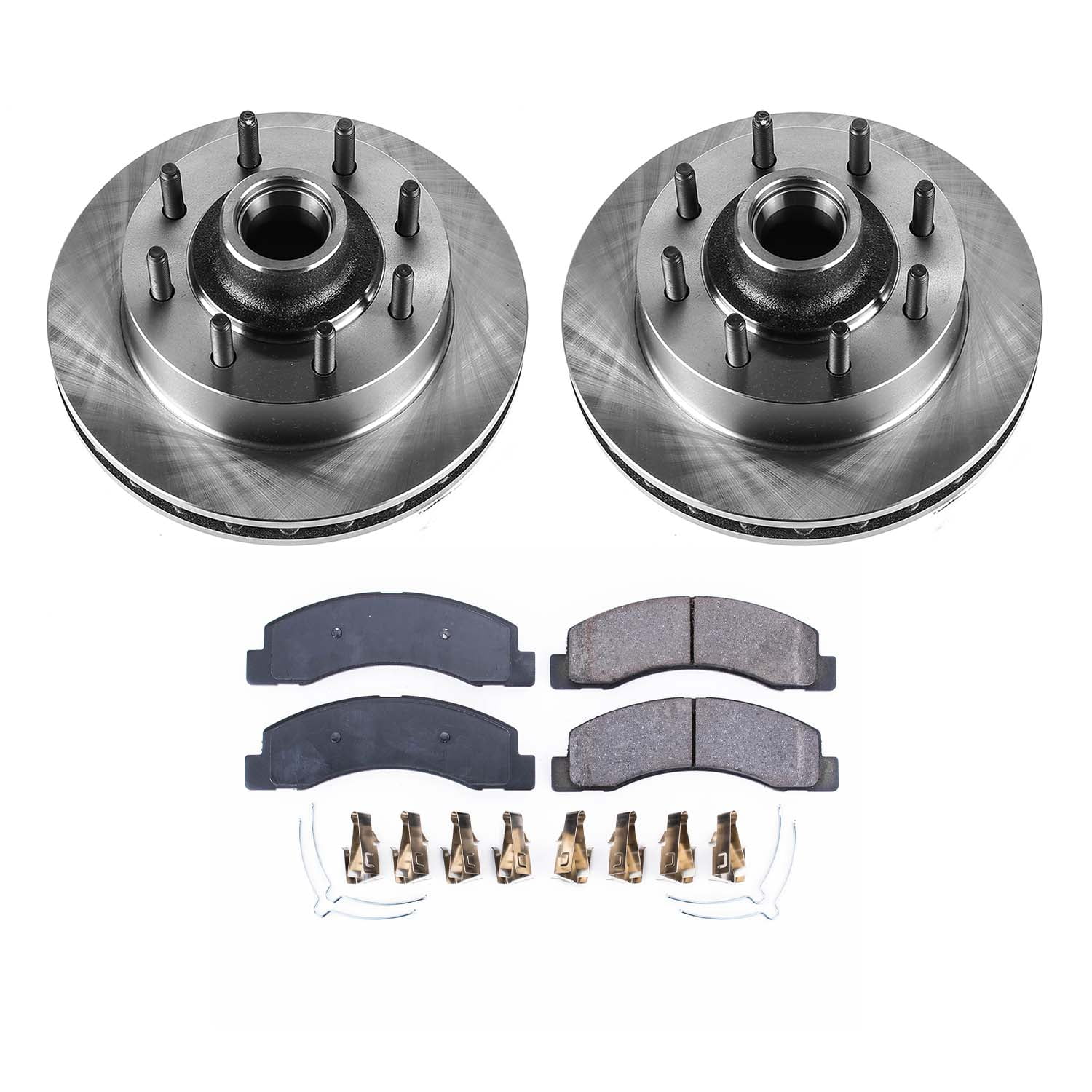 Ultimate Brakes Front Semi-Metallic Brake Pad and Rotor Kit with Hardware WM80662