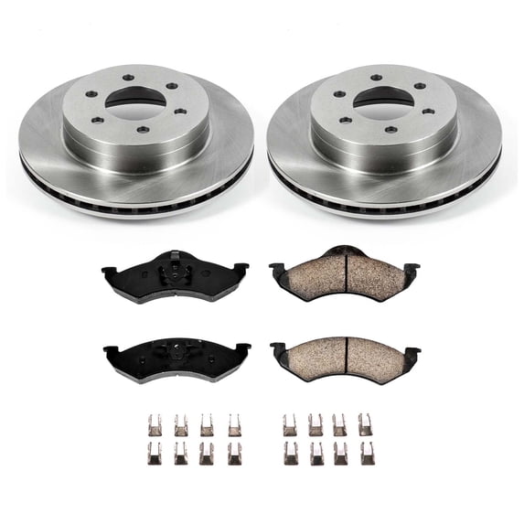 Ultimate Brakes Front Semi-Metallic Brake Pad and Rotor Kit with Hardware WM80726