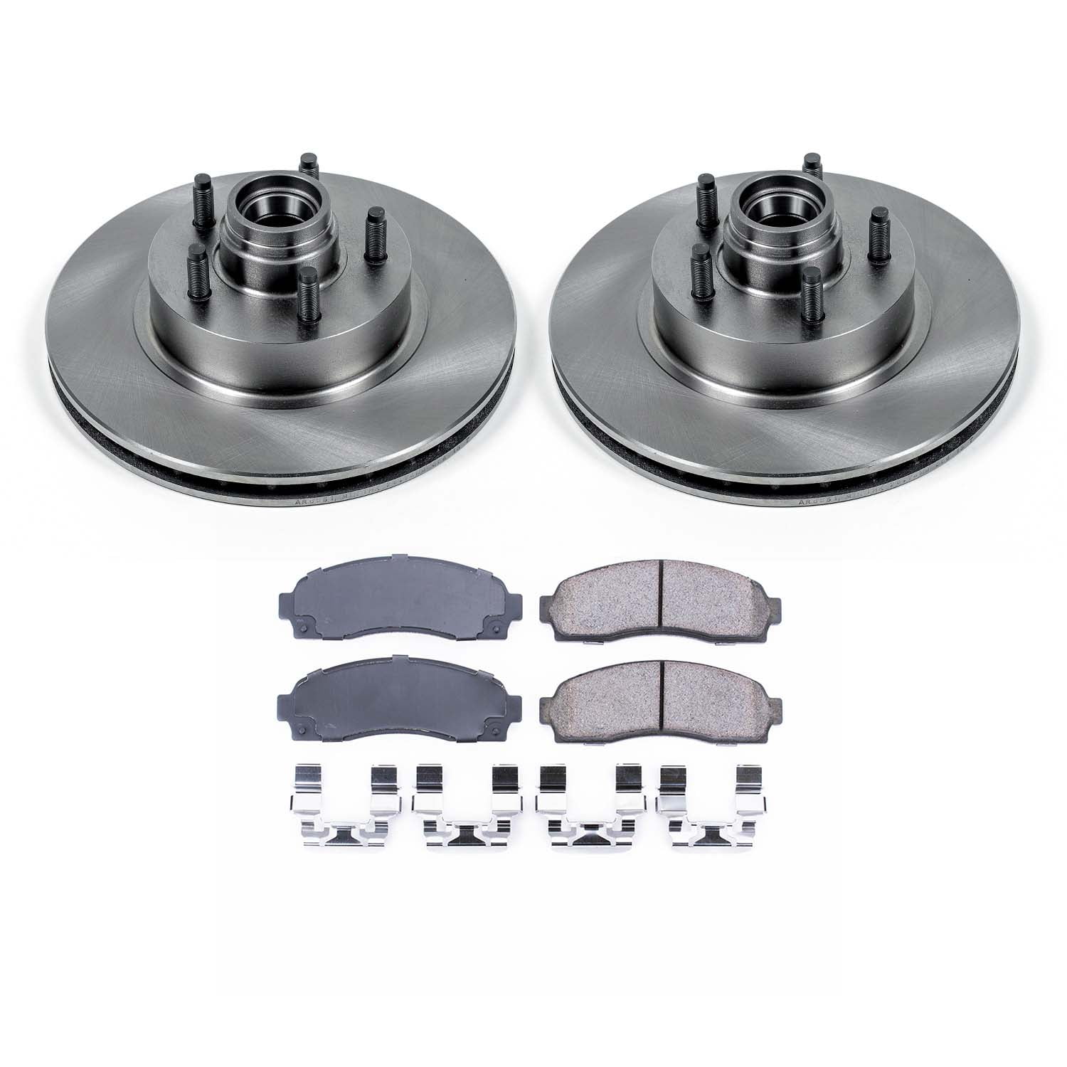 Ultimate Brakes Front Semi-Metallic Brake Pad and Rotor Kit with Hardware WM80740