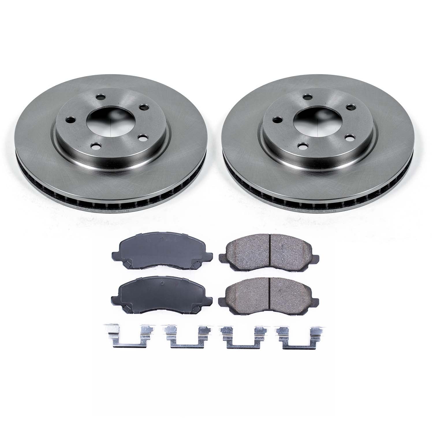 Ultimate Brakes Front Semi-Metallic Brake Pad and Rotor Kit with Hardware WM80804