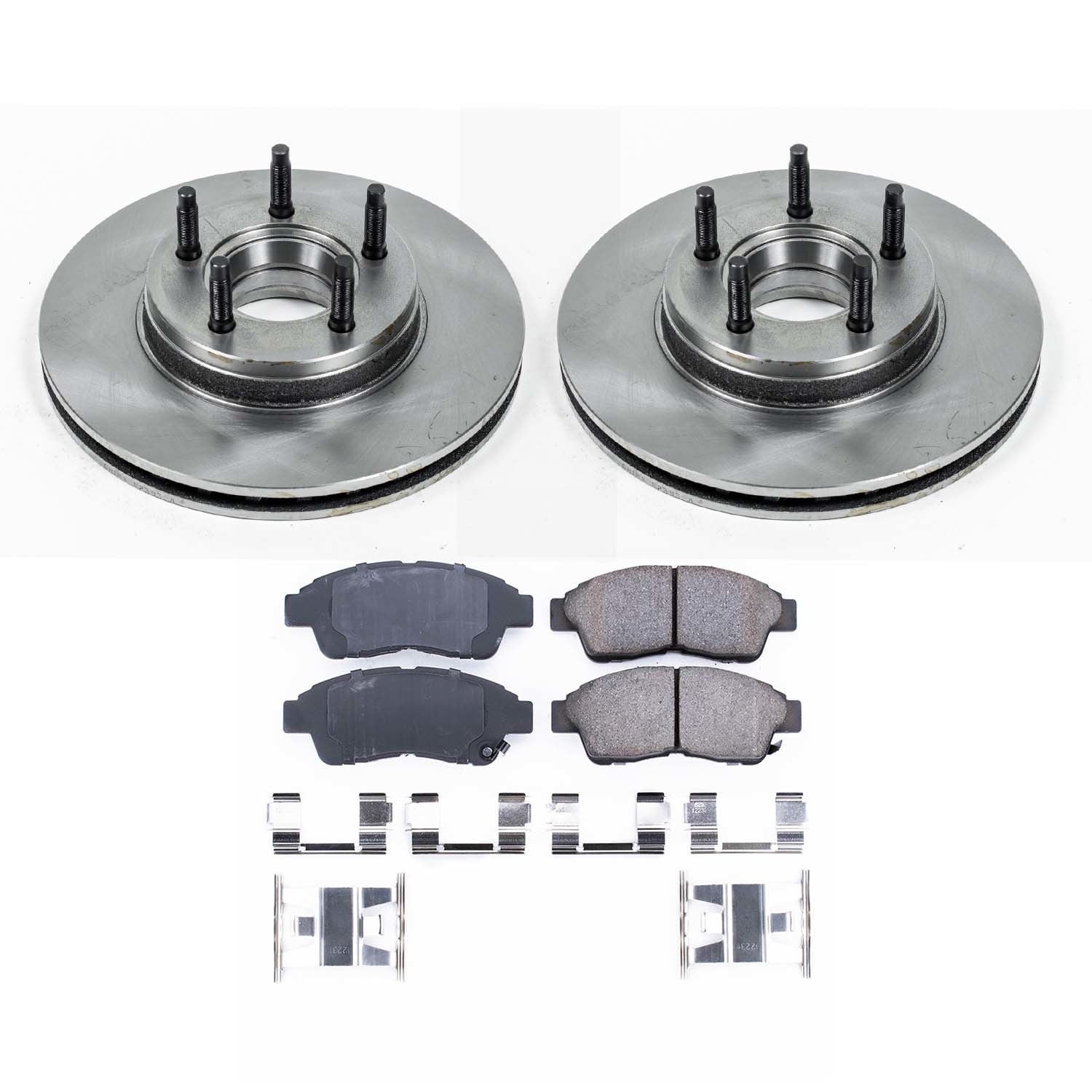 Ultimate Brakes Front Semi-Metallic Brake Pad and Rotor Kit with Hardware WM81286