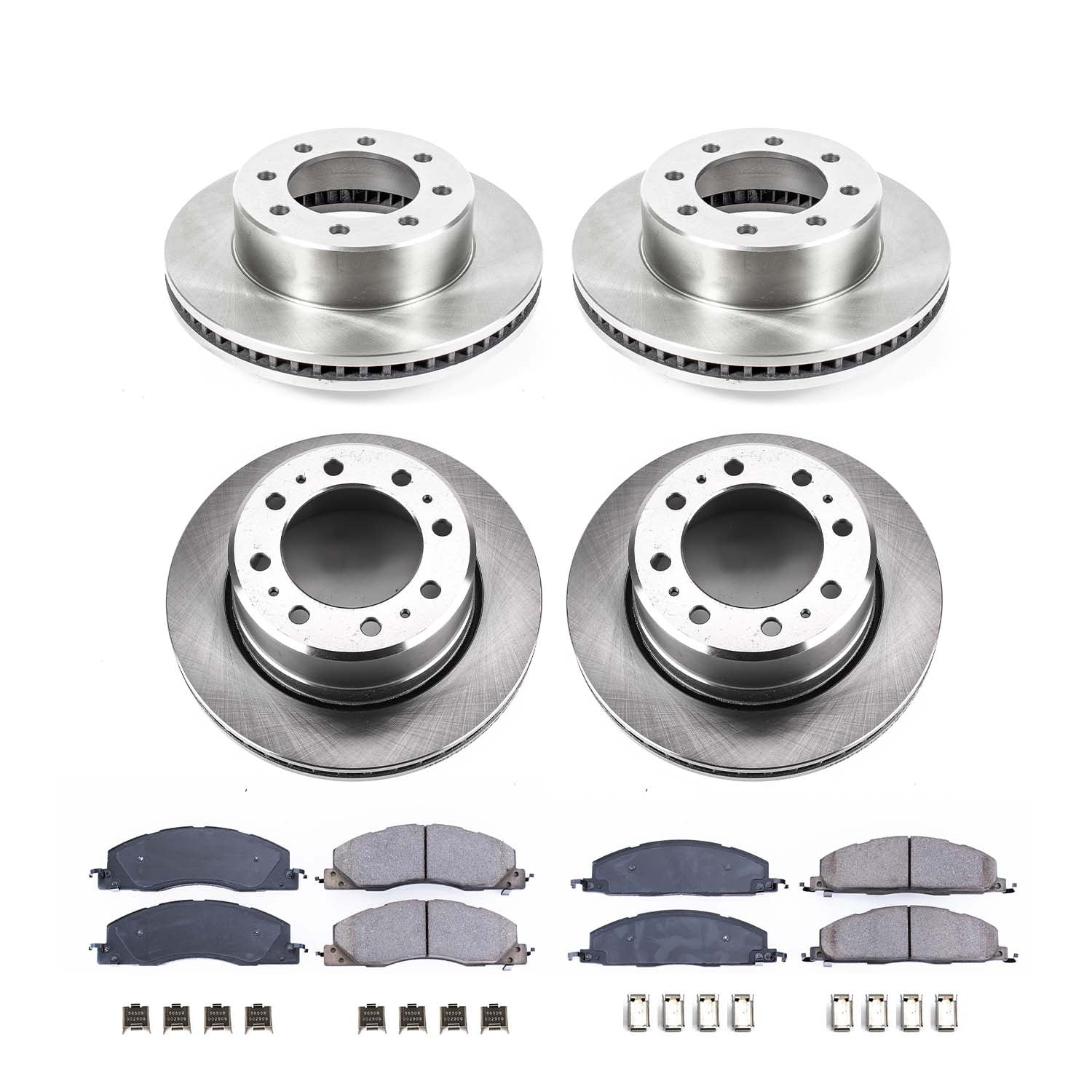 Ultimate Brakes Front and Rear Ceramic Brake Pad and Rotor Kit with Hardware WM80989