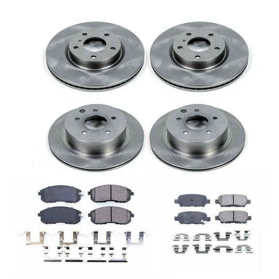 Ultimate Brakes Front and Rear Ceramic Brake Pad and Rotor Kit with Hardware WM81003