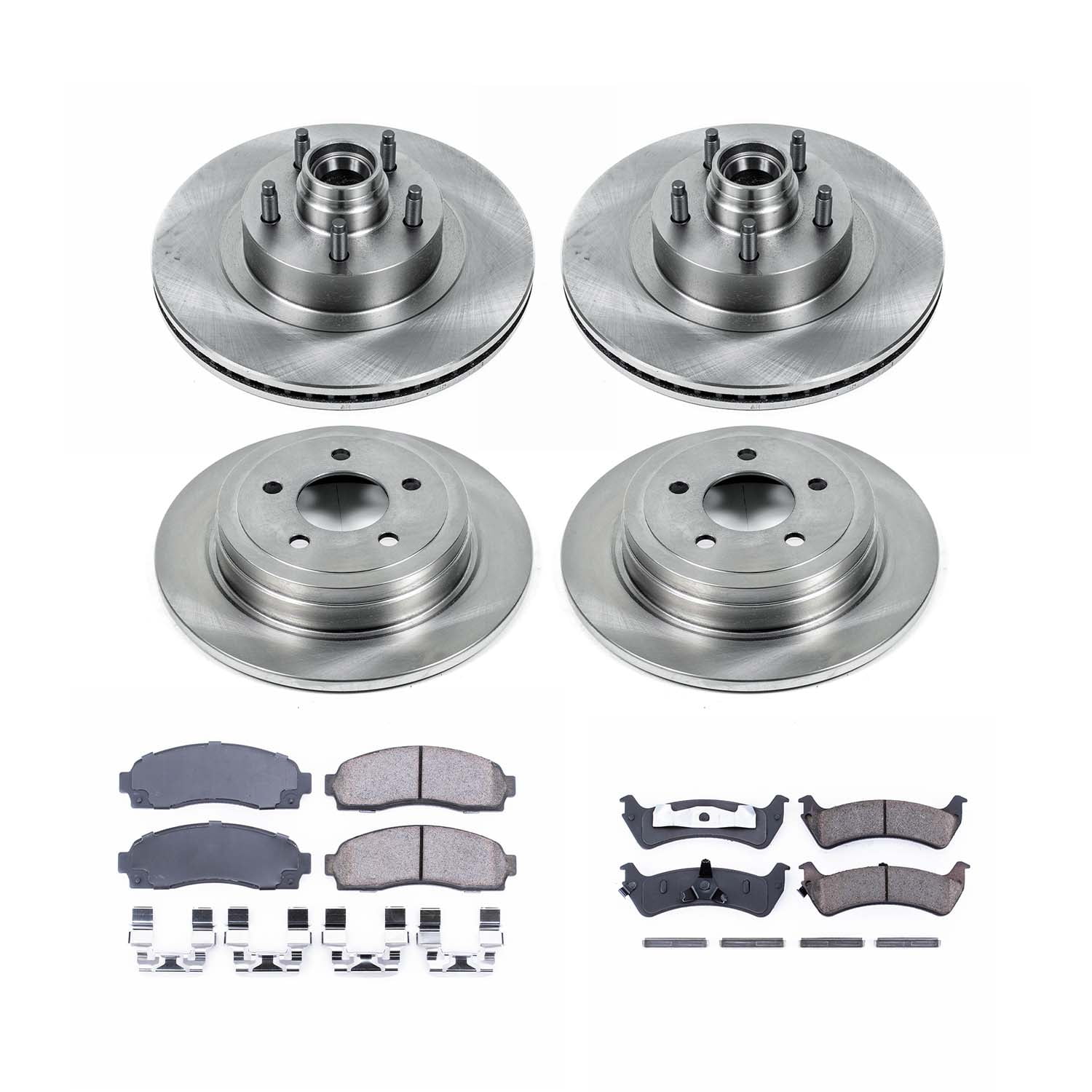 Ultimate Brakes Front and Rear Ceramic Brake Pad and Rotor Kit with Hardware WM81015
