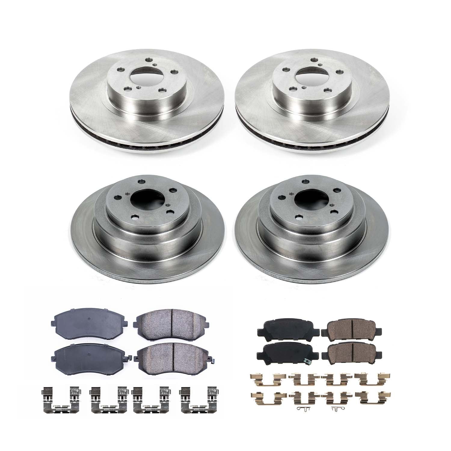 Ultimate Brakes Front and Rear Ceramic Brake Pad and Rotor Kit with Hardware WM81020