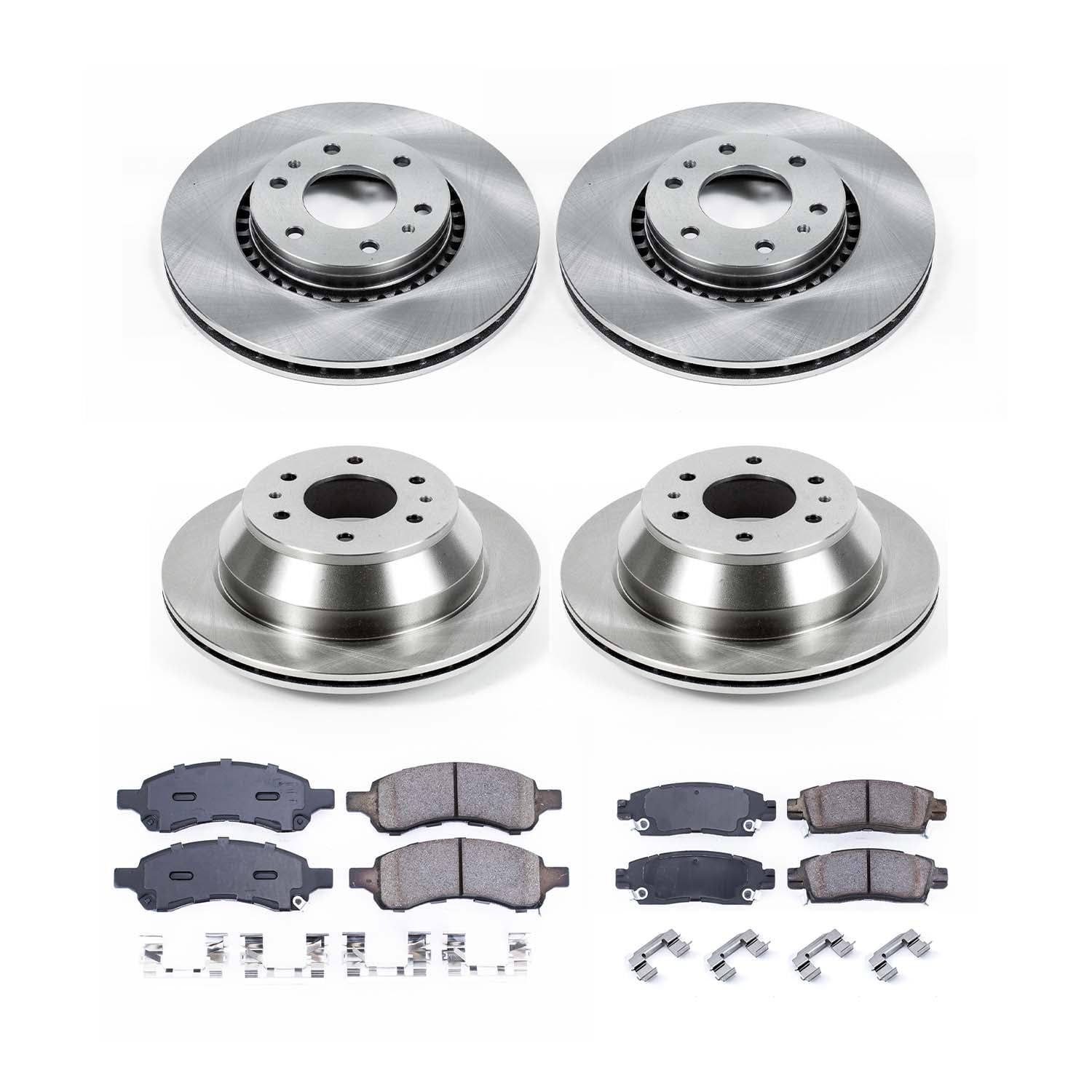 Ultimate Brakes Front and Rear Ceramic Brake Pad and Rotor Kit with Hardware WM81029