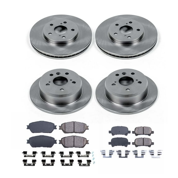 Ultimate Brakes Front and Rear Ceramic Brake Pad and Rotor Kit with Hardware WM81034