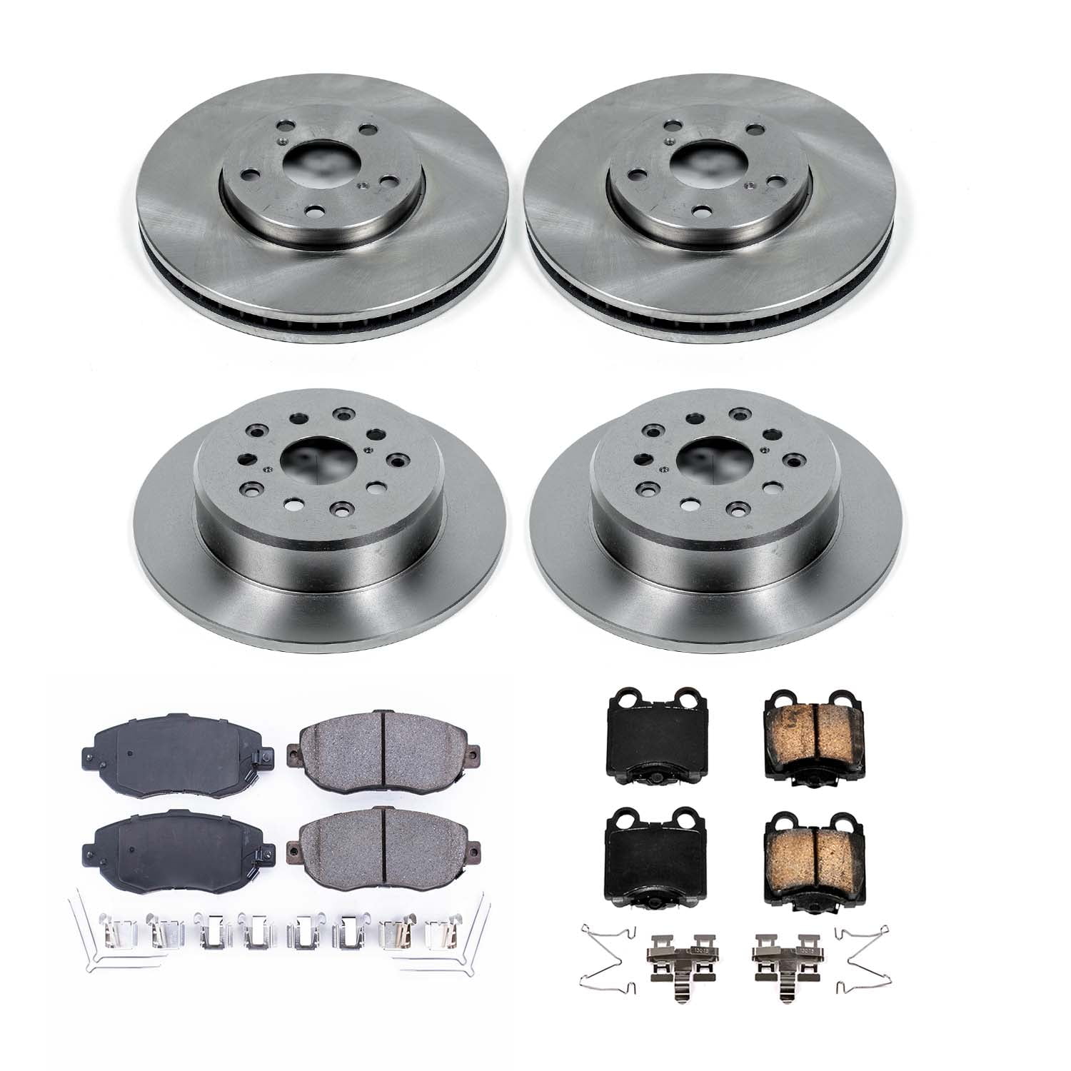 Ultimate Brakes Front and Rear Ceramic Brake Pad and Rotor Kit with Hardware WM81042