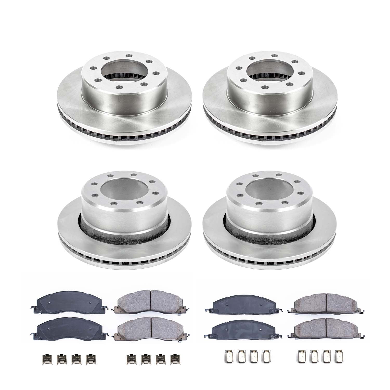 Ultimate Brakes Front and Rear Ceramic Brake Pad and Rotor Kit with Hardware WM81071