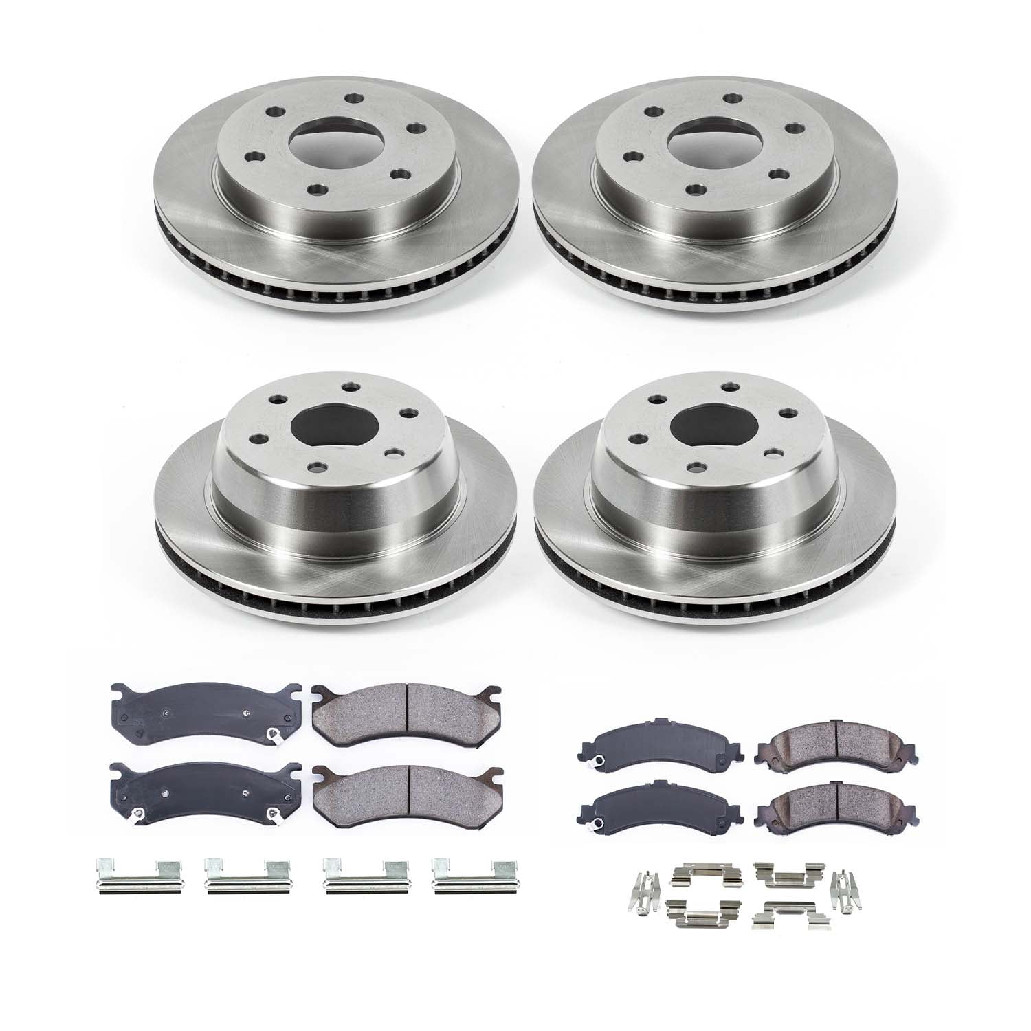 Ultimate Brakes Front and Rear Ceramic Brake Pad and Rotor Kit with Hardware WM81075