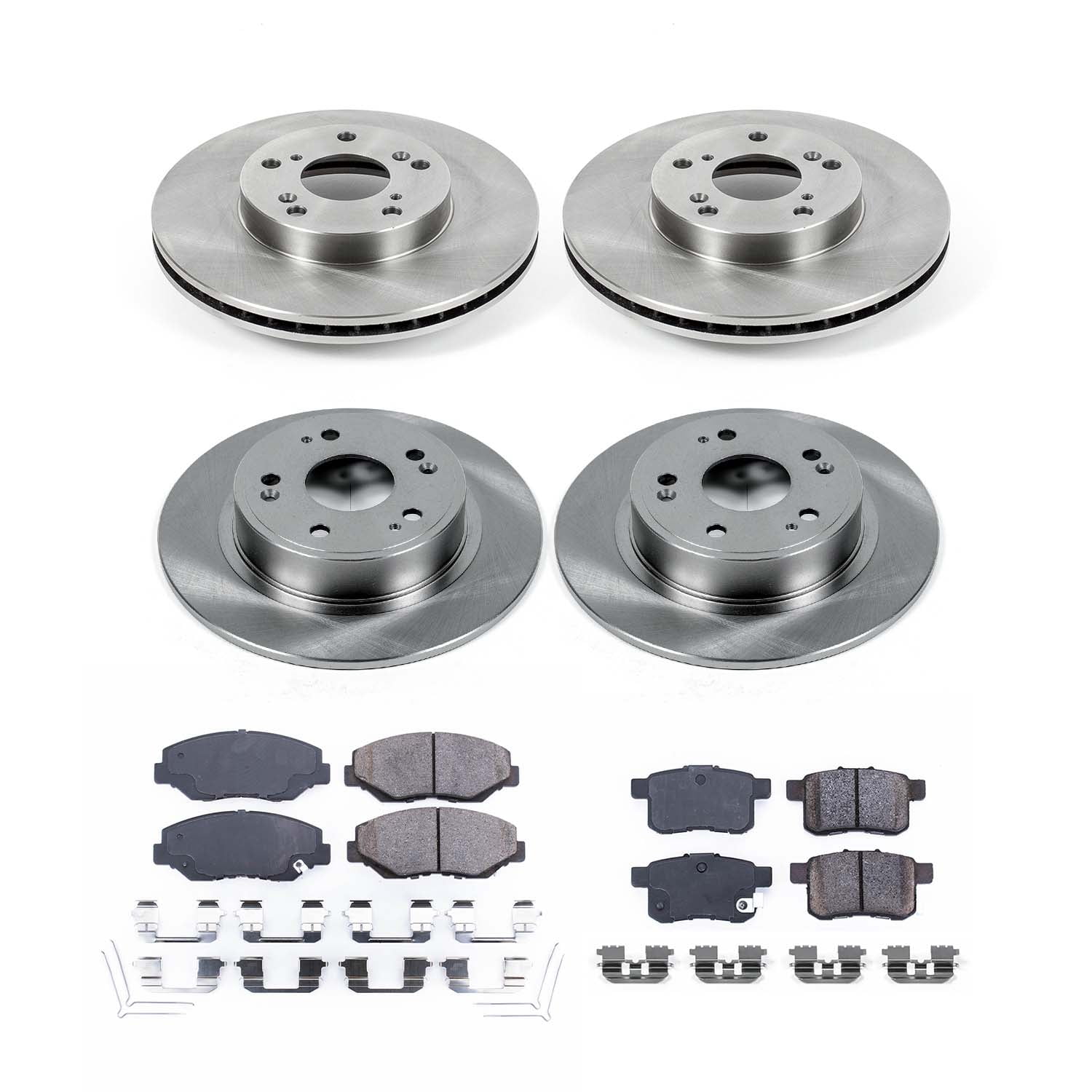 Ultimate Brakes Front and Rear Ceramic Brake Pad and Rotor Kit with Hardware WM81085