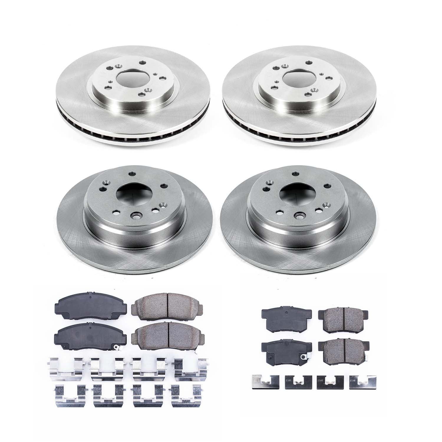 Ultimate Brakes Front and Rear Ceramic Brake Pad and Rotor Kit with Hardware WM81090