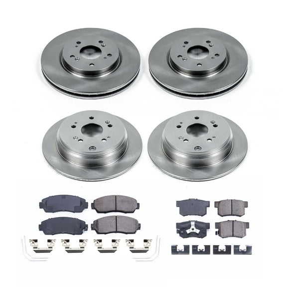 Ultimate Brakes Front and Rear Ceramic Brake Pad and Rotor Kit with Hardware WM81103